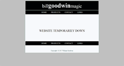 Desktop Screenshot of billgoodwinmagic.com