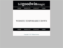 Tablet Screenshot of billgoodwinmagic.com